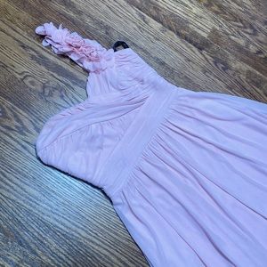 DB studio pink flower ruffle dress